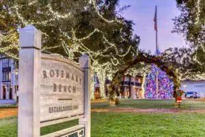 rosemary beach near 30a in holiday season